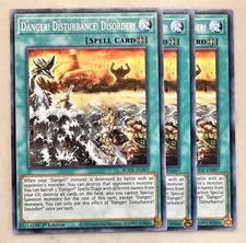 Yugioh! 3x Danger! Disturbance! Disorder! BODE-EN097 Common 1st Ed NM