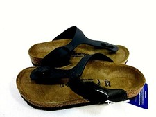 BIRKENSTOCK GIZEH KIDS BS BLACK SANDALS,LITTLE KID SIZE 1,EUR 32,NARROW FIT,NEW