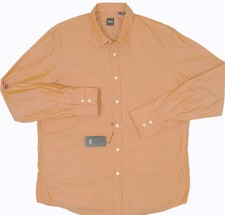 NEW  145 Boss by Hugo Boss Black Label Shirt  XL  Orange with Sheen 