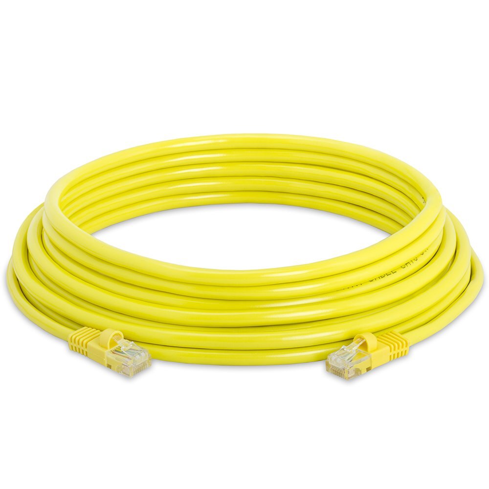 25ft Yellow Cat5e Ethernet Cable with RJ45 Connectors for 1Gbps LAN-image