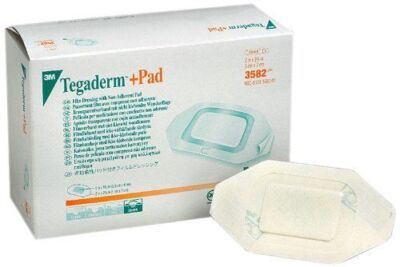 3M Tegaderm + Pad, 2'' X 2.75'', Waterproof Dressing, 3M # 3582 (Box of 50)