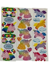 Mrs. Grossman’s Lot Of 3 Strips Unicorns Stickers
