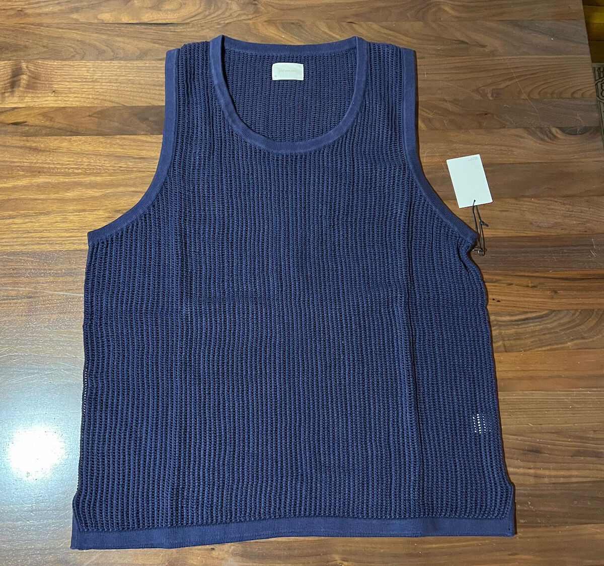 Aime Leon Dore ALD Mesh Knit Tank Top In Midnight Blue Men's Aime Leon Dore ALD Mesh Knit Tank Top In Midnight Blue Men's