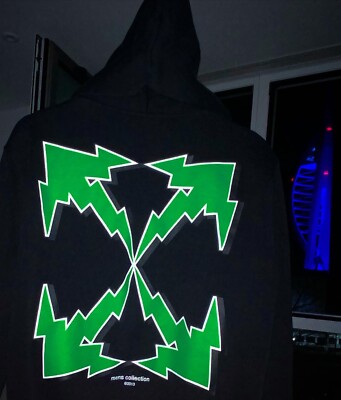 Limited Edition Off-White Bolt Arrow Hoodie with tags \u0026 bag Great Used  Condition | eBay UK