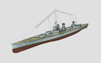 3D Printed kit 1/350 HMS Queen Mary Battlecruiser (full hull)