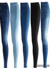  Ladies Branded Super Stretchy High Waisted Skinny Jeans Sizes UK 6,8,10,12