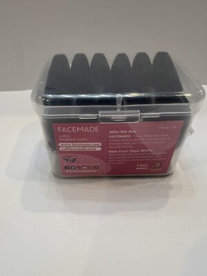 1 Cases Facemade black Powder Puffs ( Total Of 6 Puffs)