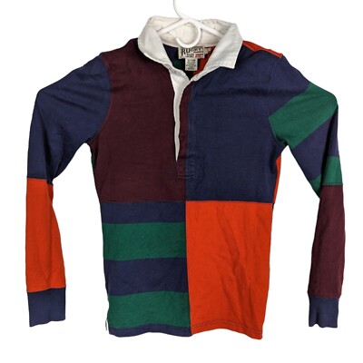 Ralph Block Rugby Ralph Lauren Color Block Embroidered Collar Long Sleeve Polo ...