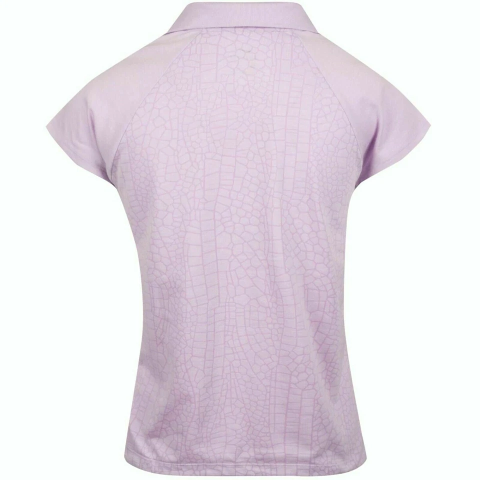 Nike Golf Burnout Knit Short Sleeve OLC Golf Polo Lilac Mist Womens Small NEW - Image 2 of 4