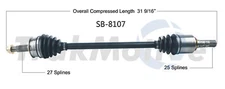 Surtrack Front Driver Left AAR CV Axle Shaft SB-8107