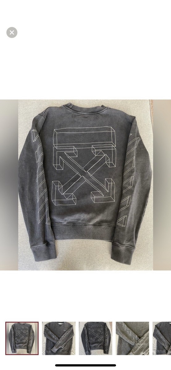 Off White x Virgil Abloh Sweatshirt 2013 Main Label Black Arrows