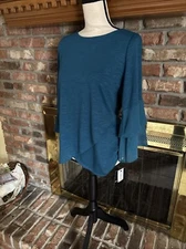 i.n. studio Blue Knit Blouse Size PL NWT