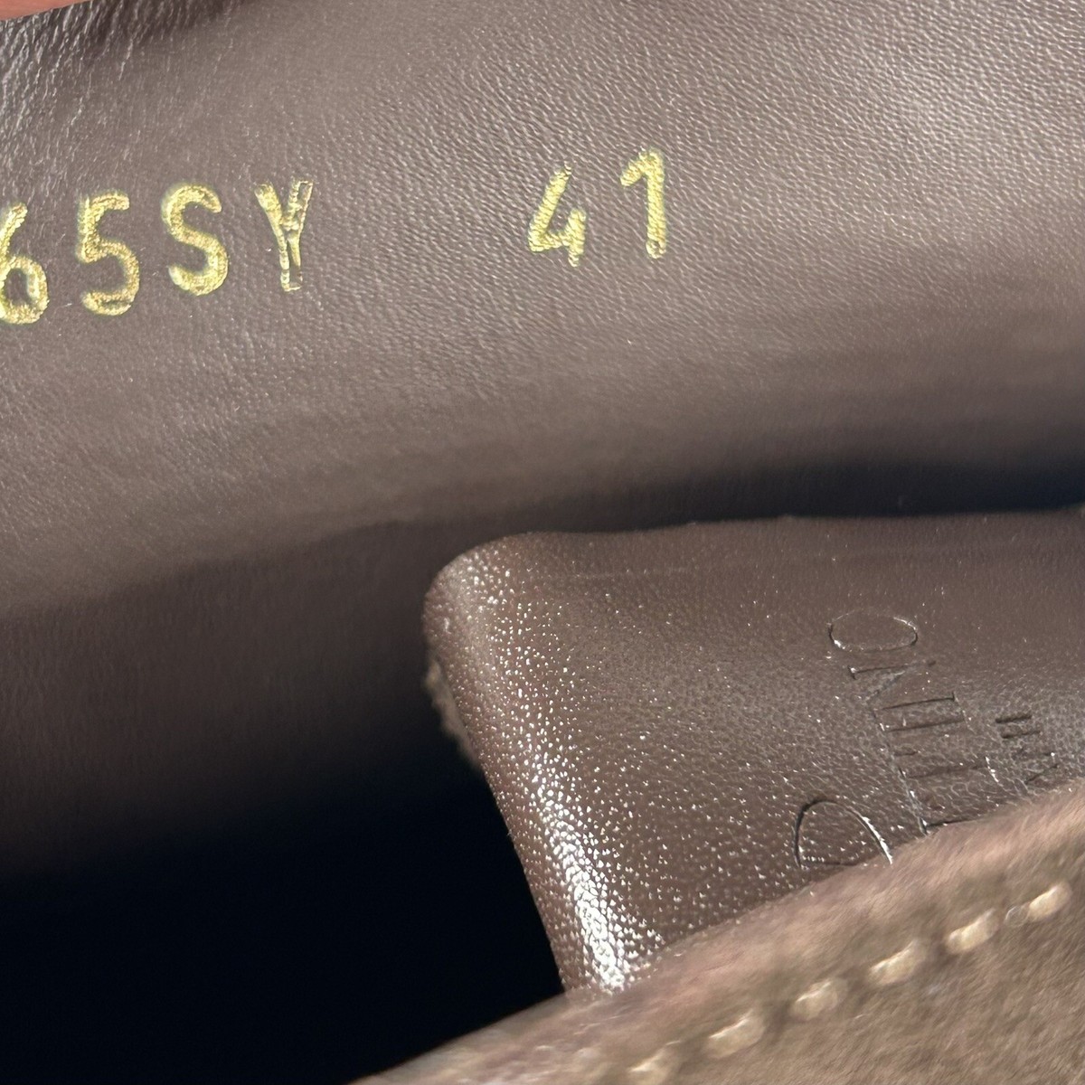 New Valentino Garavani V Logo Suede Leather Brown Desert  display picture 1