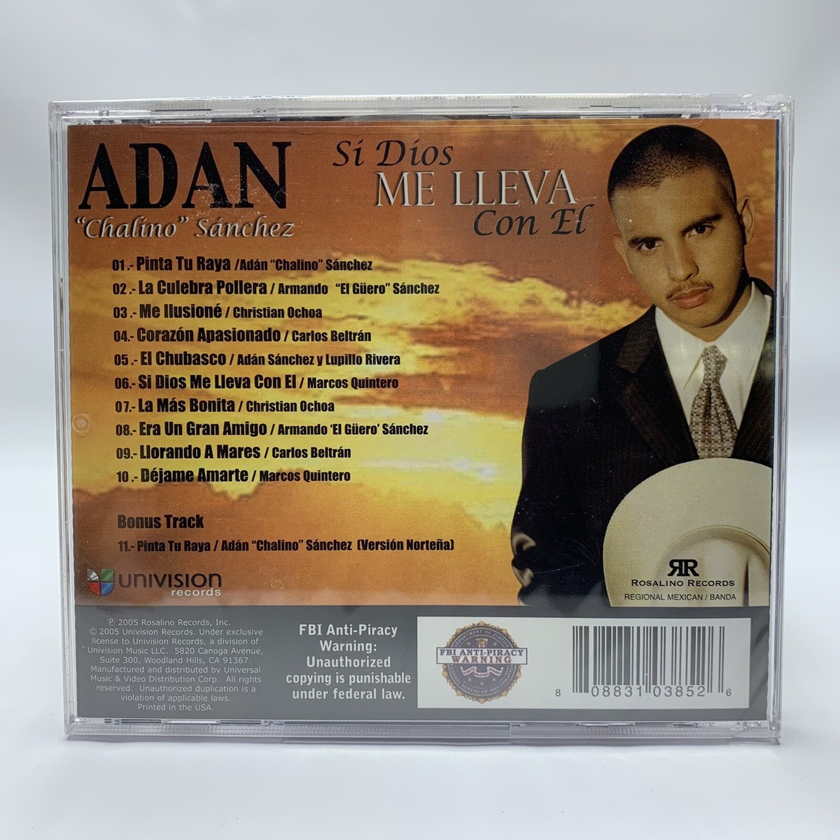 Adan Chalino Sanchez CD Si Dios Me Lleva Con El Rare New Sealed - Main Image