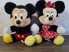 Vintage Mickey Minnie Mouse Plush 7" Disneyland Walt Disney World Set