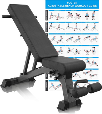 1000 LB Weight Bench Heavy Capacity | 9-4-4 Almost 90° Adjustable Incline Declin