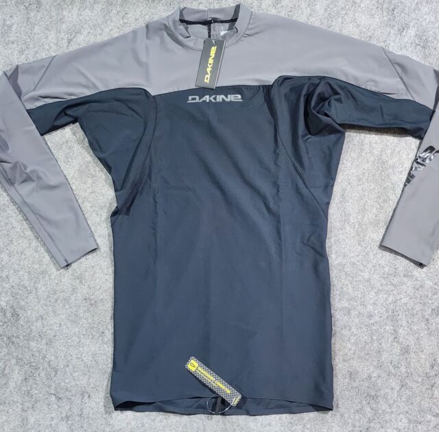 DaKine Mens Snug Fit Long Sleeve Rash Guard Swim Shirt Black Gray Medium NWT DaKine Mens Snug Fit Long Sleeve Rash Guard Swim Shirt Black Gray Medium NWT