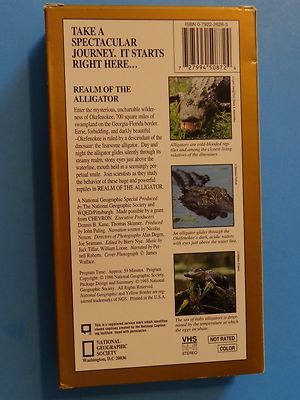 VHS: NATIONAL GEOGRAPHIC Realm of the Alligator ~ Okefenokee; 1993