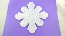 6 White Sparkle Felt Snowflakes 7" Christmas Winter Decoration Tabletop Crafts