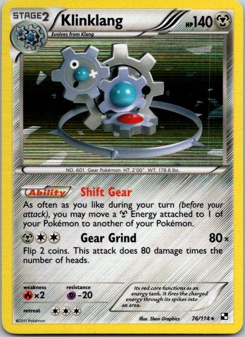Klinklang -  (Cracked Ice Holo) 076/114 Holo Promo Blister Exclusives  LP