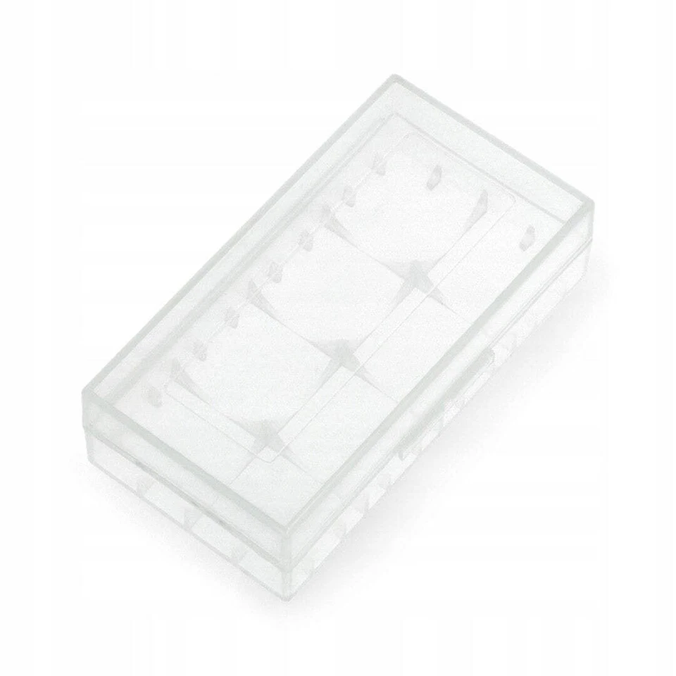 BATTERY BOX CASE FOR 2 18650 BATTERIES STORAGE CLEAR PLASTIC - Image 3 of 3