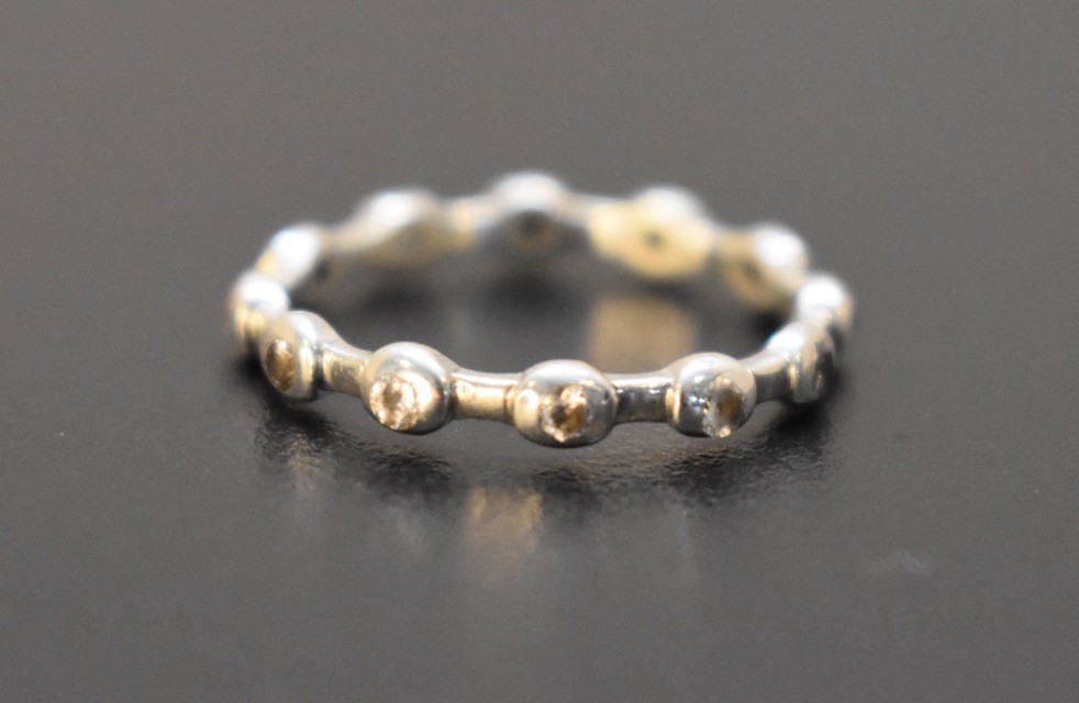 SILPADA ROUNDABOUT BEZEL-SET CZ STACK RING 925 ST… - image 4