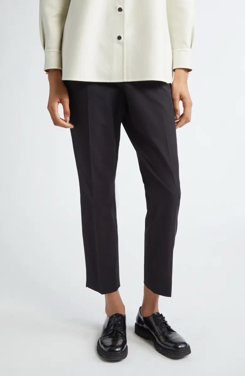 Lafayette 148 New York Black Slim Leg Ankle Pants Business Casual Size 0