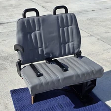 Fold Away Seat Bench Camper Van RV Bus wit Belts Folding Flip Up Down Wheelchair