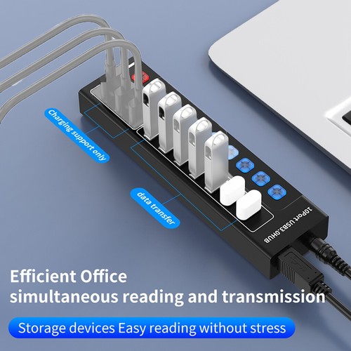 USB 3.0 Hub Splitter Adapter for Macbook Mobile Phone Tablets Laptop - Afbeelding 6 van 13