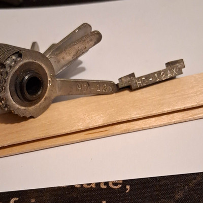 HD-12AX Locksmith Key Duplicating Cutter Wheel & Key Gauge Tool Marked