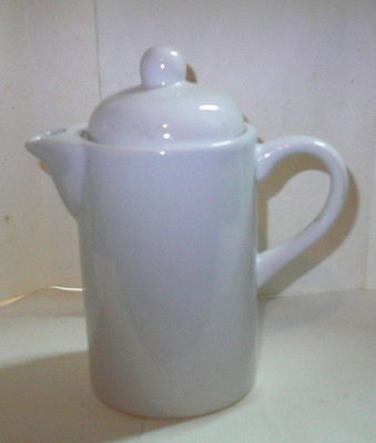 White Houston Harvest Serving Removable Lid Ceramic Porcelain 6'' Tea Pot