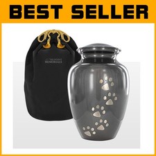 Lasting Tribute Pet Urn - Solid Gray Design, 122 lb Capacity