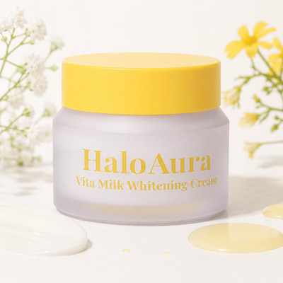 O21 Halo Aura Vita Milk Cream 50g - Whitening Hydrating Moisturizer