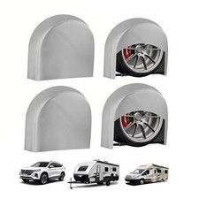 Tire Covers 4 Pack, Tire Diameters 40"-42" Silver
