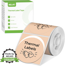 2 Inch 50mm Thermal Label Roll, 150 Self Adhesive Waterproof Labels, Khaki