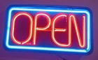 Vintage FALLON Electric Neon Light OPEN Large Business Sign 30x17 - WORKS GREAT!