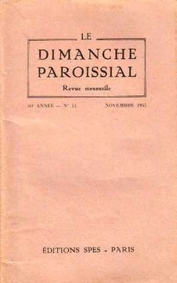 Der Pfarrsonntag Nr. 11. November 1955 | Cocart Abbé | Guter Zustand