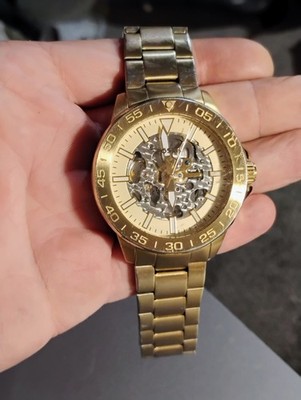 Fossil BQ2680 Bannon Automatic Gold-Tone Skeleton Stainless Steel Watch