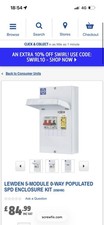 LEWDEN Metal ENCLOSURE KIT Consumer Unit  with SPD  RRP £89.99 