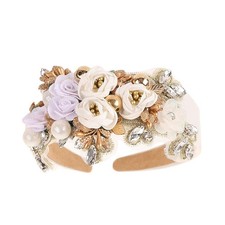 Rhinestone Floral Headband Wedding Hairband Pearl Crystal
