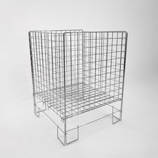 Chrome Square Dump Bin – Adjustable Base Wire Display Bin (480mm or 550mm)