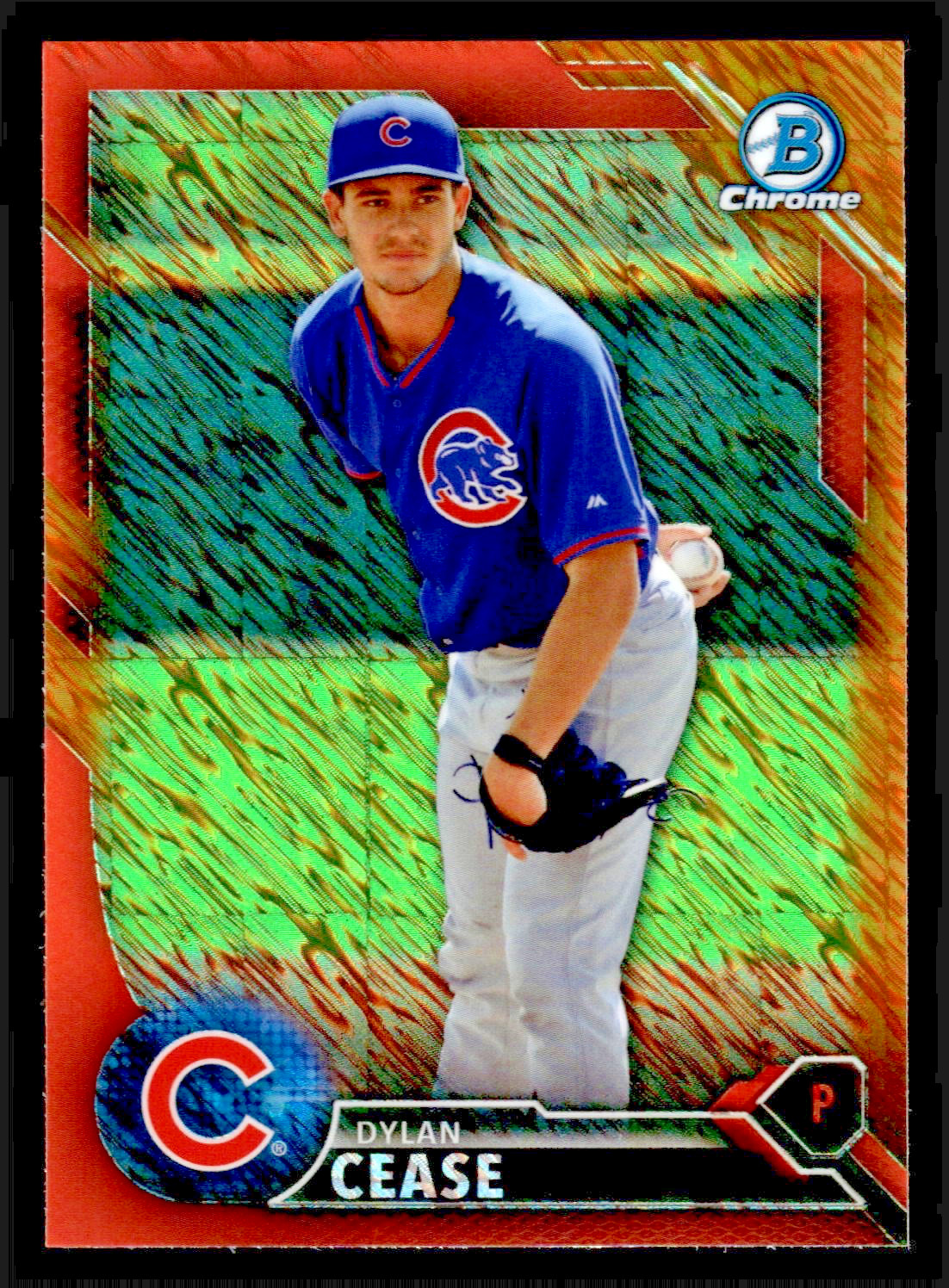 2016 Bowman Chrome Prospects Dylan Cease Orange Shimmer Refractor #BCP171