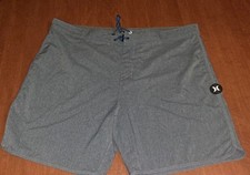 Hurley Phantom Board Shorts Mens 40 Gray Black Swim Trunks Surf Quick Dry