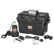 Basement Emergency Back-Up Sump Pump Backup Sump Pump System 2000GPH 0.17 HP
