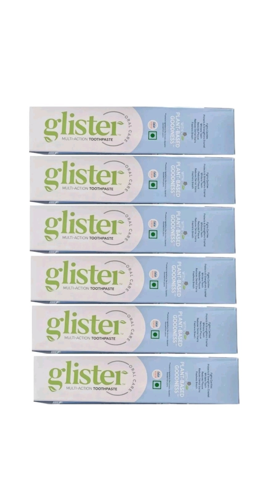 Glister Multi-action Fluoride Toothpaste 7.05 OZ 200g- (6 Pack)