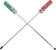 10 Long Screwdriver Set Phillips & Flat Head ...