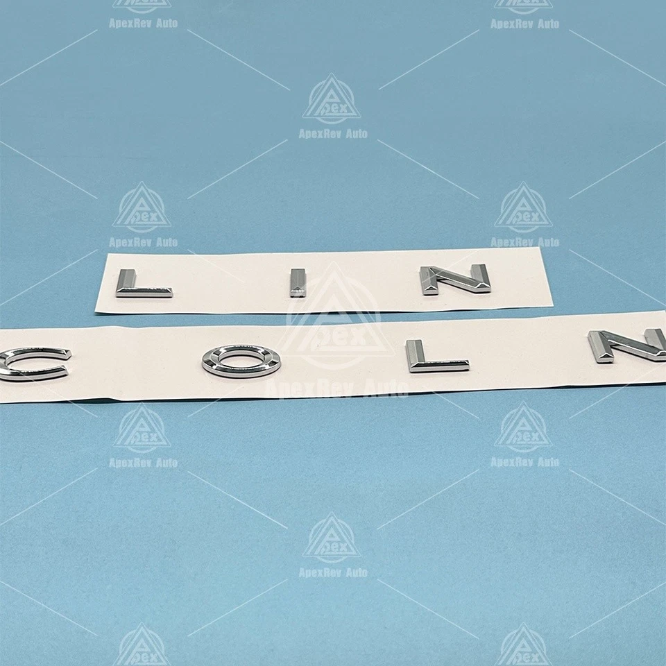 For Lincoln Emblem Glossy Chrome Letters Badge Decal for Navigator Aviator MKZ Foto 4 de 4