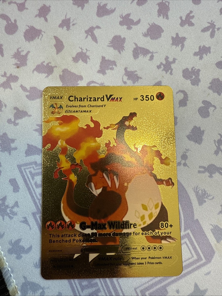 Gold Foil Card Charizard VMAX 143/293 fan art | eBay
