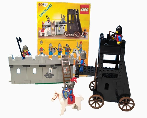 Lego 6061 * SIEGE TOWER * 1984 Lion Knights/Castle 100% Complete w/ Instructions
