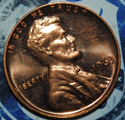 1963 Proof  incoln cent  {{{1F25
